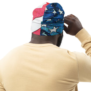 USA Flag All-Over Print Beanie