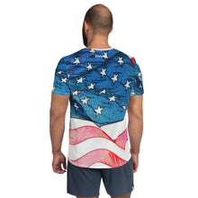 Load image into Gallery viewer, USA All-Over Print Men&#39;s Athletic T-shirt
