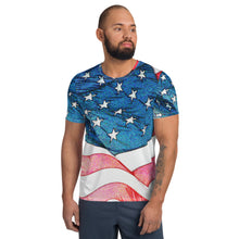 Load image into Gallery viewer, USA All-Over Print Men&#39;s Athletic T-shirt
