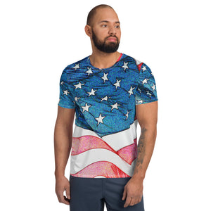 USA All-Over Print Men's Athletic T-shirt