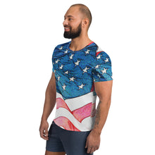 Load image into Gallery viewer, USA All-Over Print Men&#39;s Athletic T-shirt
