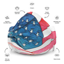 Load image into Gallery viewer, USA Flag Premium face mask
