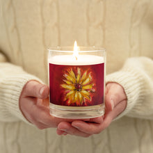 Load image into Gallery viewer, Daisy Red- Glass jar soy wax candle
